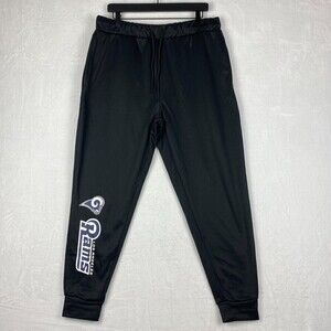 NFL Team Apparel Los Angeles Rams Sweatpants Mens Large Black Casual Pockets